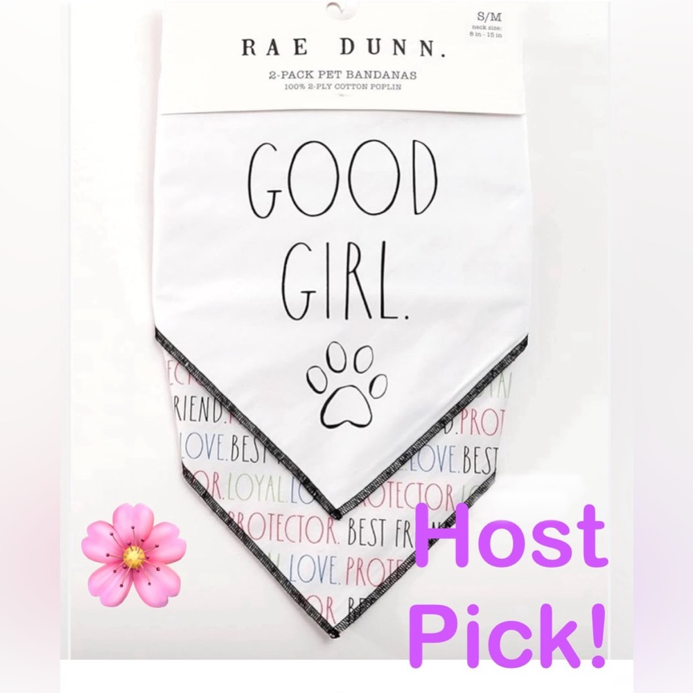 RAE DUNN L/XL Dog Bandanas, set of two brand new!